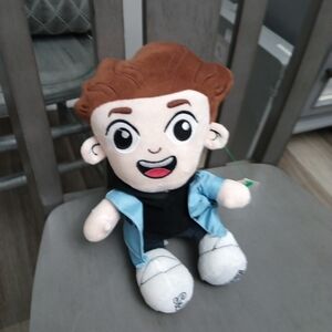 Plush Caylus Cartoon 25cm Character Toy - Brown Hair, Blue Jacket